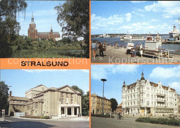 Stralsund Mecklenburg Vorpommern Marienkirche Hafen Theater Hotel am Bahnhof