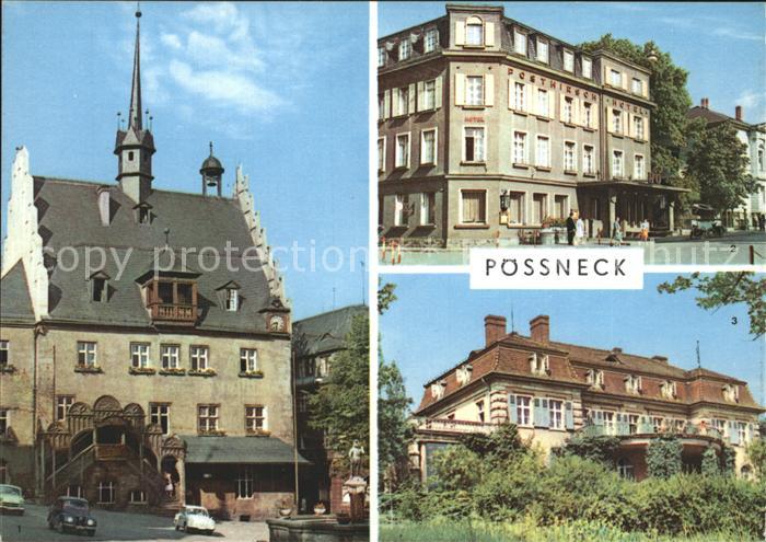 Poessneck Rathaus Posthirschhotel Erholungsheim