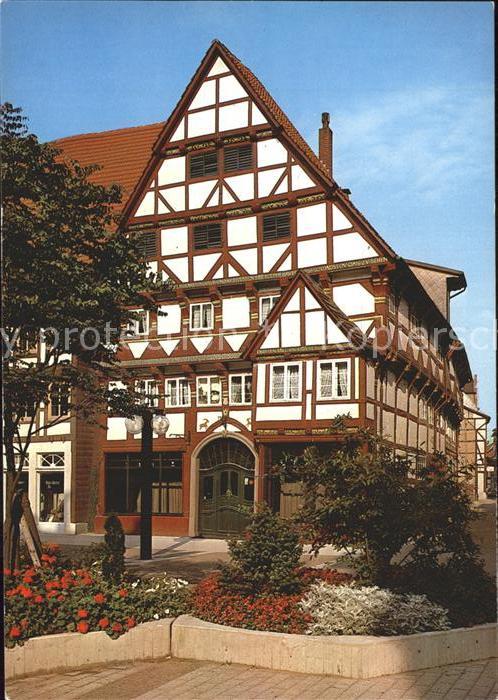 Hameln Weser Baeckerstrasse Fachwerkhaus von 1555