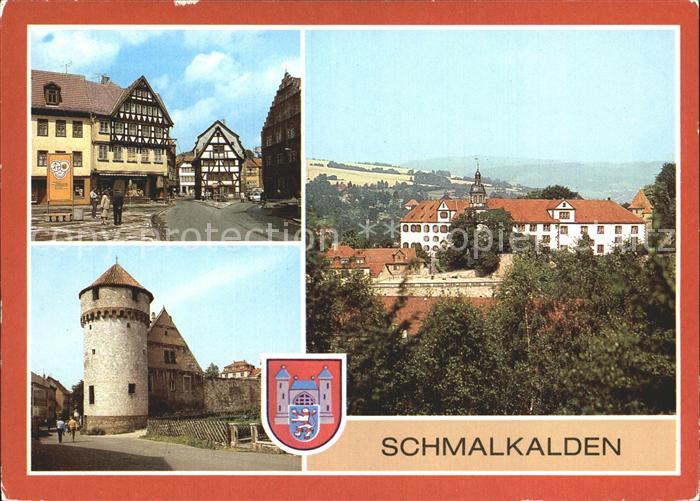 Schmalkalden Thueringen Altmarkt Pulverturm Schloss Wilhelmsburg