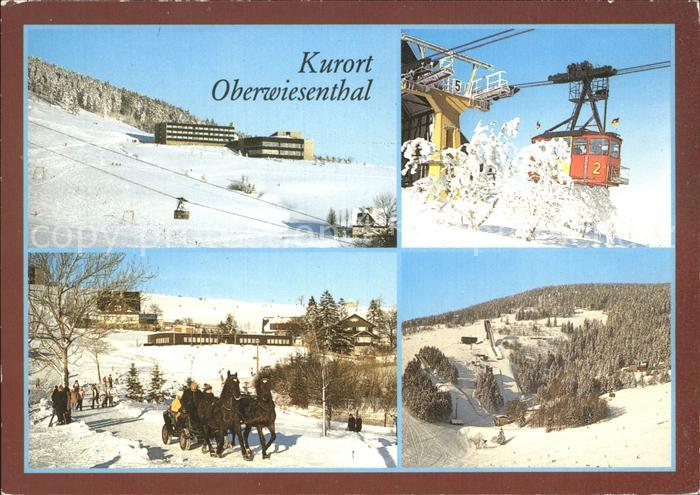 Oberwiesenthal Erzgebirge Jugendtouristenhotel Fichtelberg Seilbahn Sprungschanz