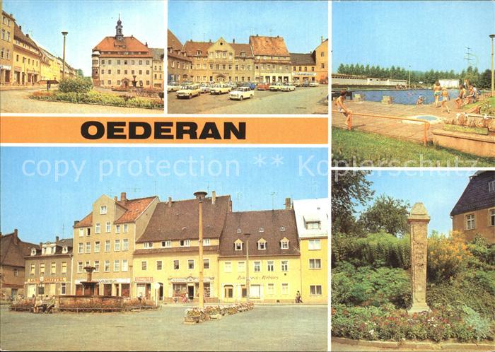 Oederan Rathaus Wilhelm Kuelz Strasse Postmeilensaeule