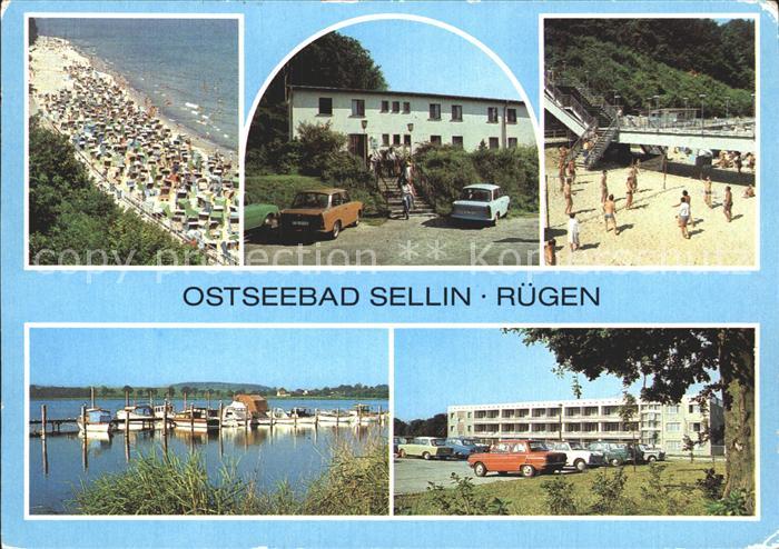 Sellin Ruegen Strand Hafen am Selliner See Erholungsheime