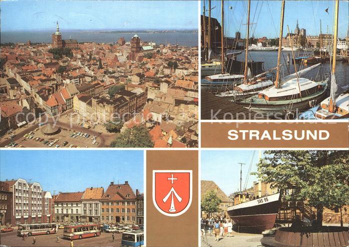Stralsund Mecklenburg Vorpommern Hafen Fliegeraufnahme Meereskundemuseum
