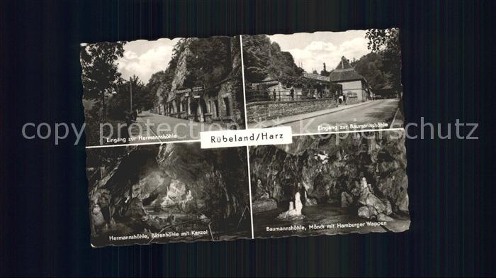 Ruebeland Harz Hermannshoehle Baerenhoehle Kanzel Baumannshoehle Moench