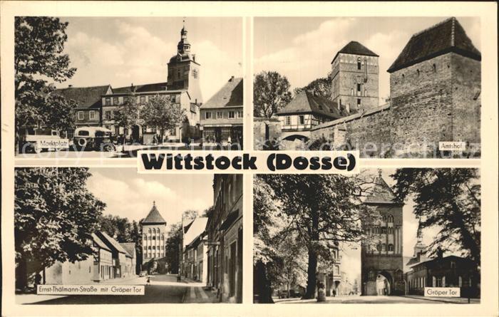 Wittstock Marktplatz Amtshof Ernst-Thaelmann-Strasse Groeper Tor