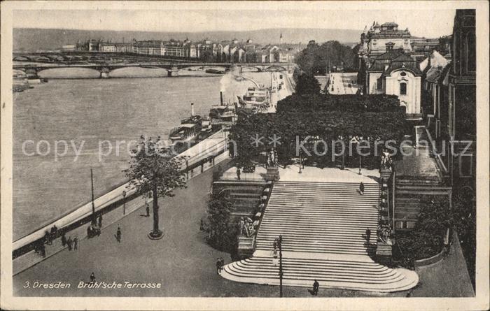 DRESDEN Elbe Bruehl'sche Terrasse