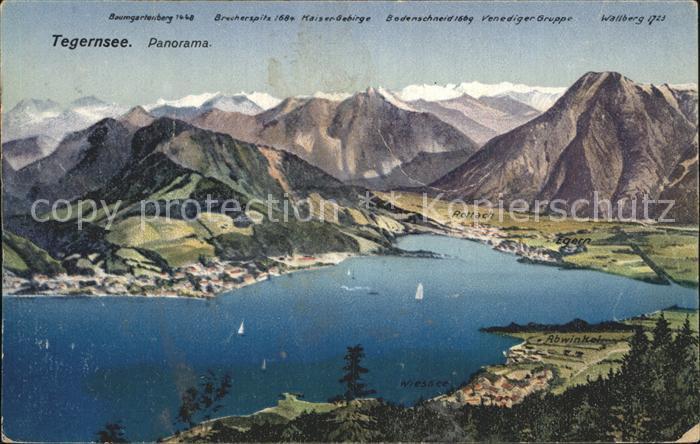 Tegernsee Bayern Panorama Abwinkel Wiessee Rottach