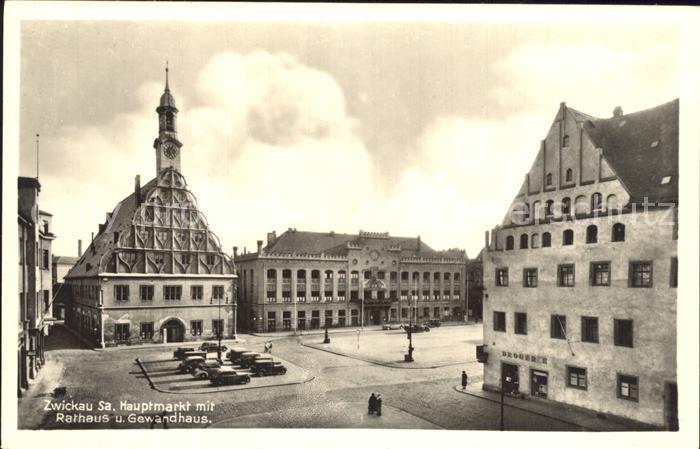 Zwickau Sachsen Hauptmarkt Rathaus Gewandhaus