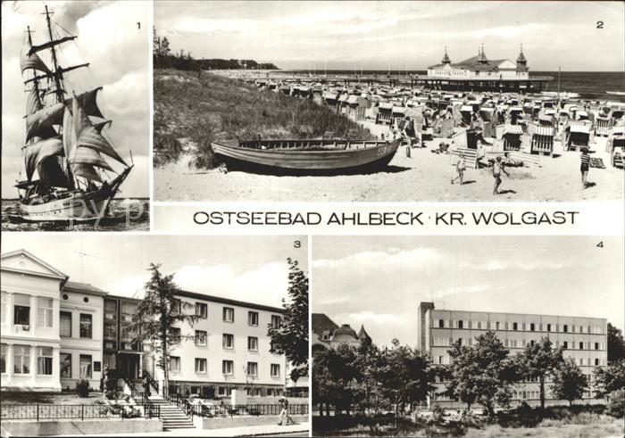 Ahlbeck Ostseebad Erholungsheim Ferienglueck und Max Kreuziger Seebruecke