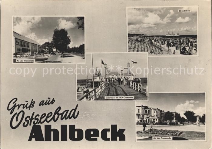 Ahlbeck Ostseebad Promenade Seebruecke Strand Gaststaette