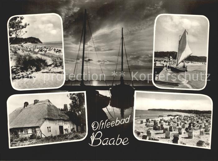 Baabe Ostseebad Ruegen Strand Segelboote