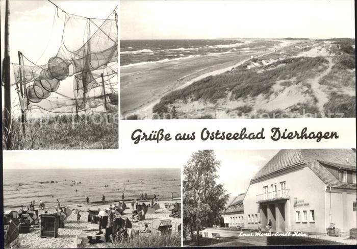 Dierhagen Ostseebad Ernst-Moritz-Arndt-Heim Strand Fischernetze