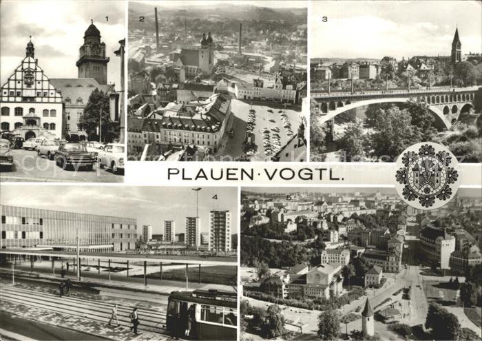Plauen Vogtland Rathaus Altmarkt Grotewohl-Platz Friedensbruecke