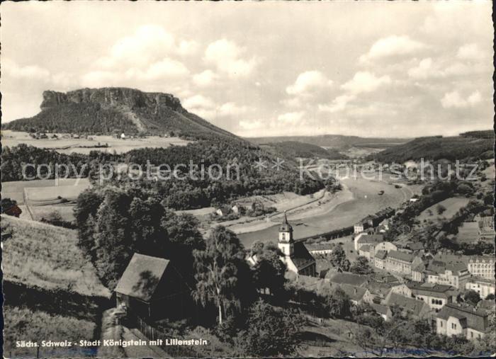 Koenigstein Saechsische Schweiz Lilienstein