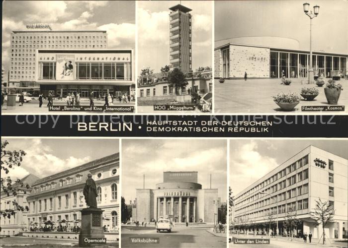 BERLIN CITY Hotel Berolina Kino International Filmtheater Kosmos Operncafe