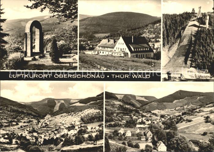 Oberschoenau Thueringen Ehrenmal Erholungsheim Sprungschanze am Rennsteig