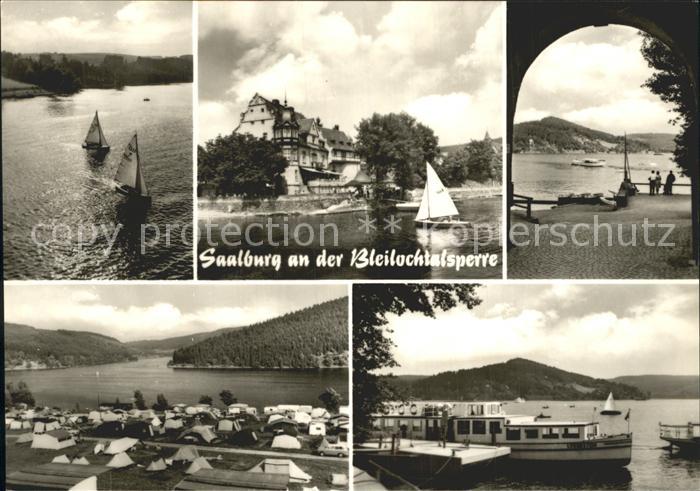 Saalburg-Ebersdorf Bleilochtalsperre Zeltplatz Motorboot Lobenstein