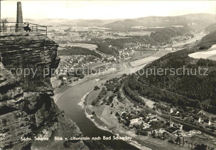 Bad Schandau Blick von Lilienstein