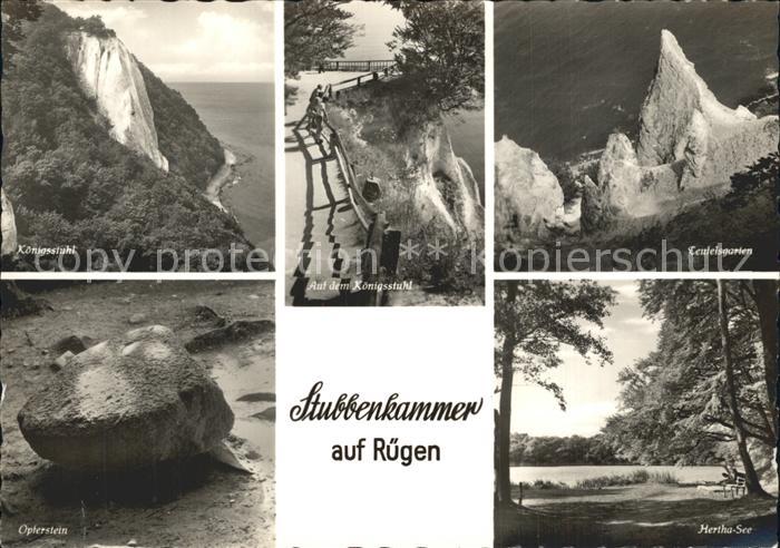 Stubbenkammer Ruegen Koenigsstuhl Opferstein Teufelsgarten Hertha-See