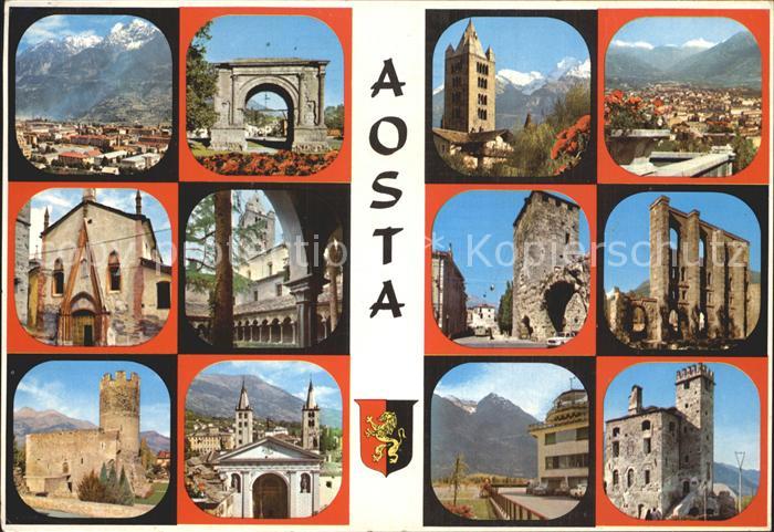 Aosta Arco Cesare Augusto Campanile S. Orso Teatro Romano