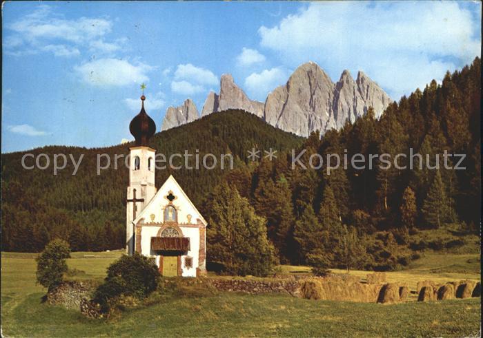 Val di Funes Dolomiti S. Giovanni di Ranui Kirche St. Johann in Ranui Villnoesst