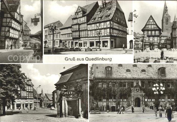 Quedlinburg Harz Markt Marktkirchhof Rathaus