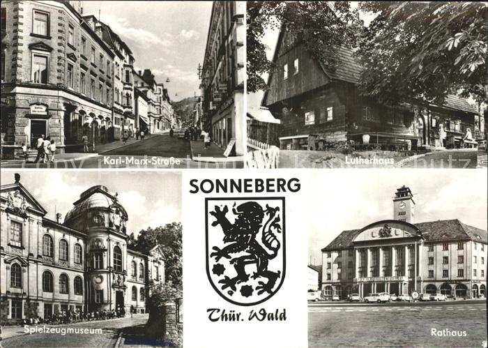 Sonneberg Thueringen Rathaus Lutherhaus Karl-Marx-Strasse Spielzeugmuseum
