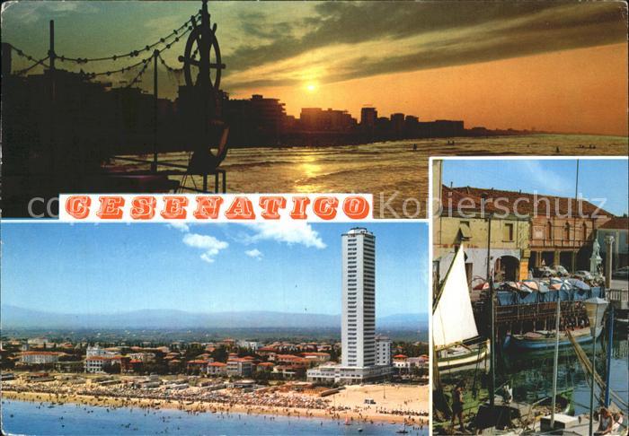 Cesenatico Hochhaus Strand Hafen