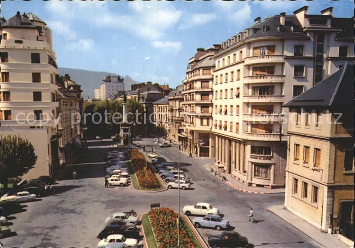 Chambery Savoie Place de Bissy Boulevards Theatre Colonne Fontaine des Elephants