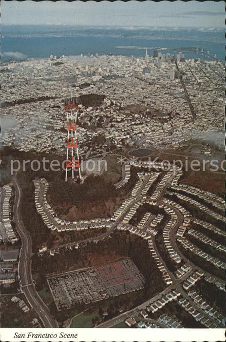 San Francisco California Fliegeraufnahme Twin Peaks