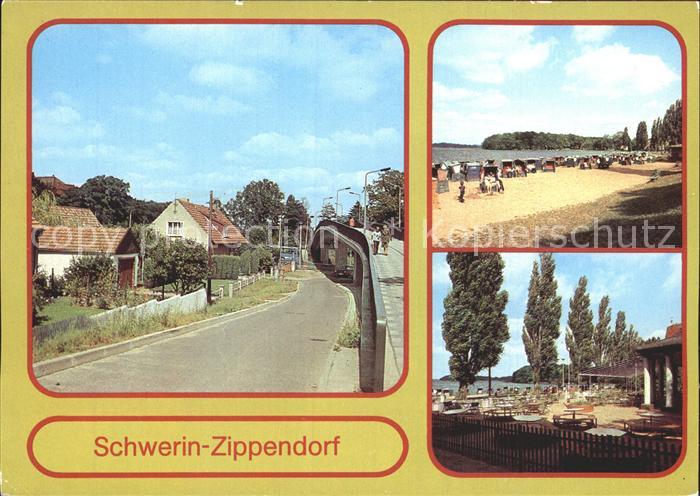 Zippendorf Neue Fussgaengerbruecke Strandbad Strandpavillon