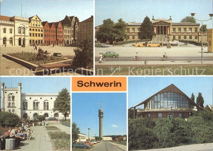 Schwerin Mecklenburg Markt Museum Pfaffenteich Zippendorf Gaststaette Panorama
