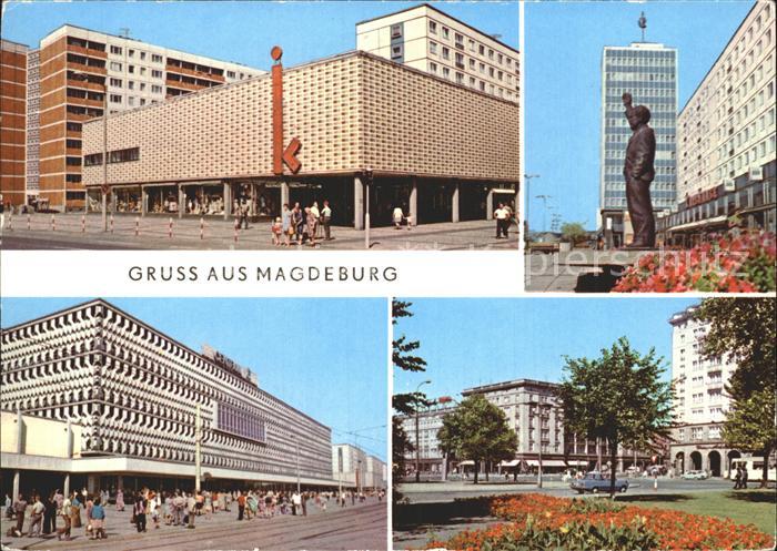 MAGDEBURG CITY Kinderkaufhaus Karl-Marx-Strasse Erich-Weinert-Denkmal