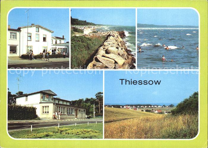 Thiessow Ostseebad Ruegen FDGB-Erholungsheim Max Dreyer Strand Lotsenberg