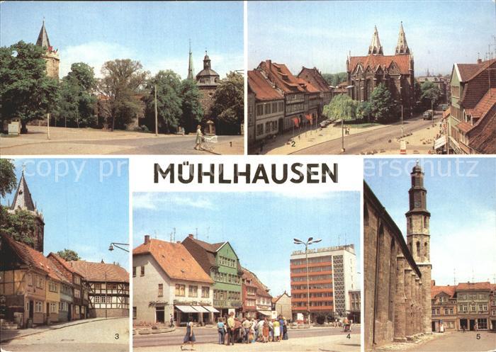 Muehlhausen Thueringen Rabenturm Frauentor Wilhelm-Pieck-Platz Thomas-Muentzer-G