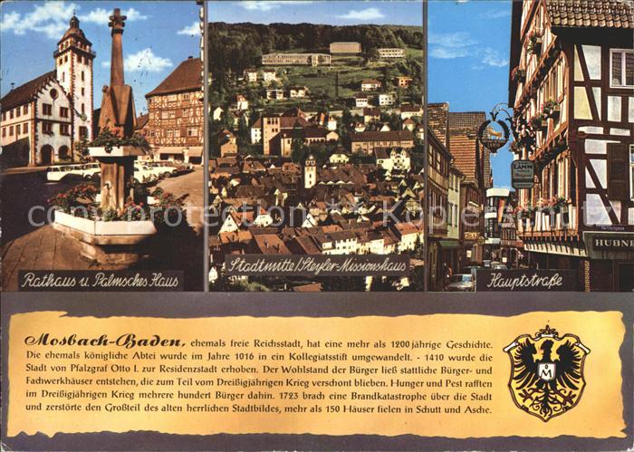 Mosbach Baden Rathaus Palmsches Haus Stadtmitte Hauptstrasse