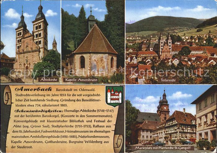 Amorbach Miltenberg Marktplatz Pfarrkirche St. Gangolf Kapelle Amorsbrunn Abteik