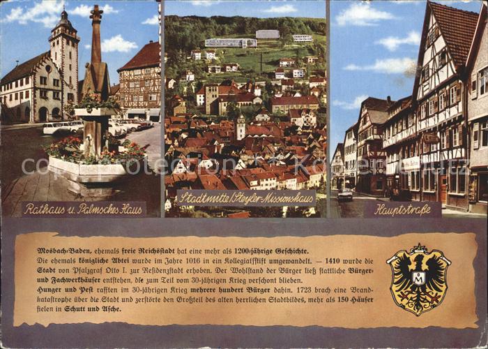 Mosbach Baden Rathaus Steyler-Missionshaus Hauptstrasse