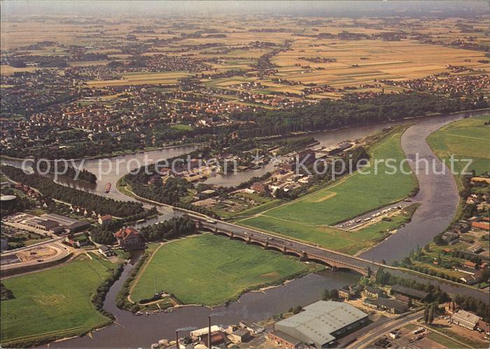 Minden Westfalen Fliegeraufnahme Wasserstrassenkreuz Schachtschleuse