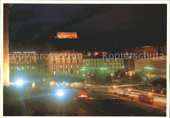 Napoli Neapel Piazza del Municipio dominata Certosa di San Martino