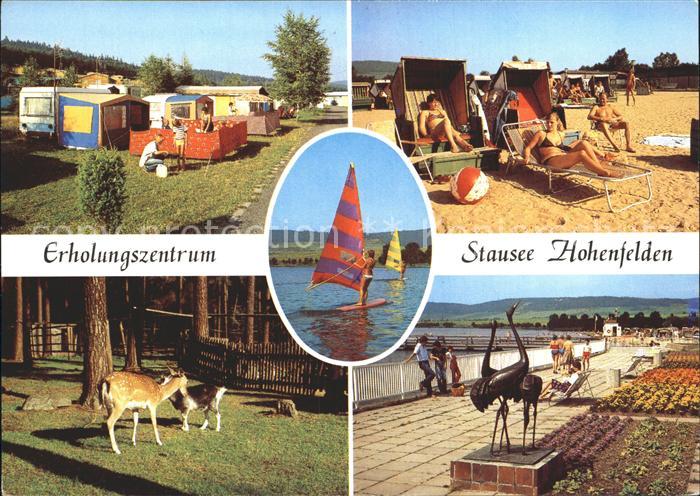 Hohenfelden Stausee Segelboot Campingplatz Reh