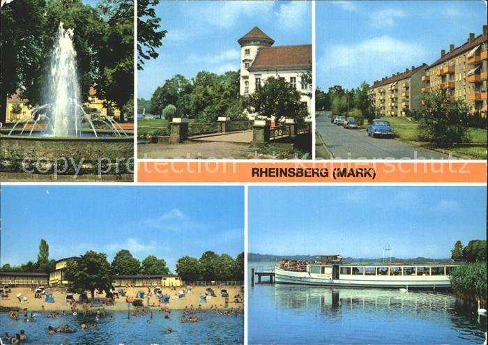 Rheinsberg Springbrunnen Platz der Befreiung Schloss Joliot-Curie-Strasse
