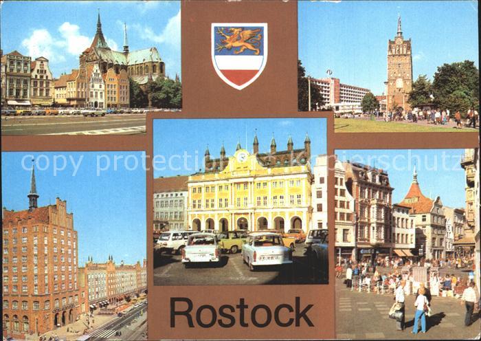 ROSTOCK CITY Ernst-Thaelmann-Platz Kroepeliner Tor Rathaus