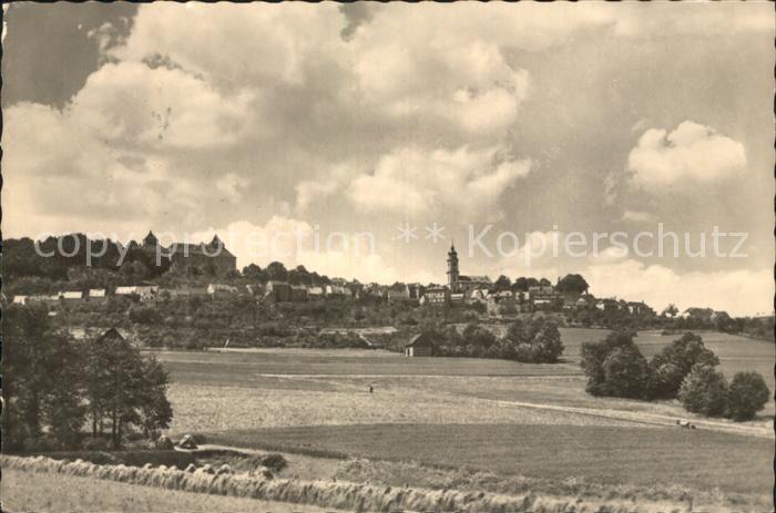 Augustusburg Stadt und Burgblick