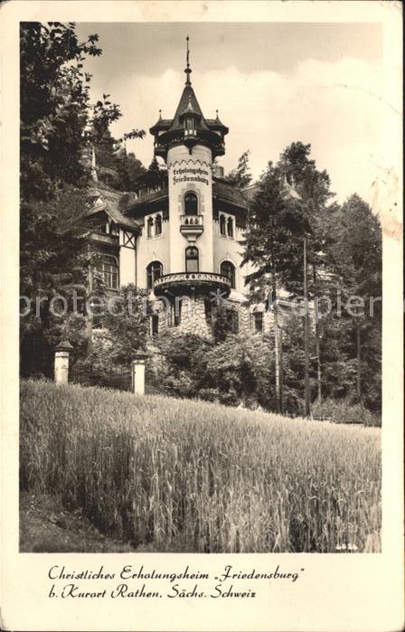 Rathen Saechsische Schweiz Christl Erholungsheim Friedensburg