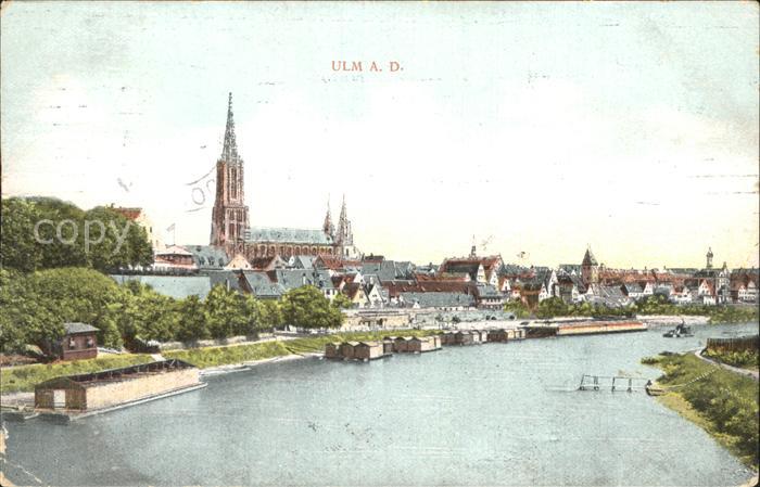 Ulm Donau Stadtblick mit Muenster