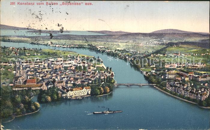 Konstanz Bodensee Blick vom Ballon Bodensee