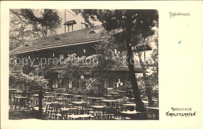 Wien Schoenbrunn Restaurant Tirolergarten