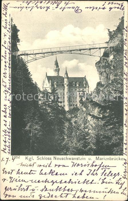 Hohenschwangau Schloss Neuschwanstein und Marienbruecke